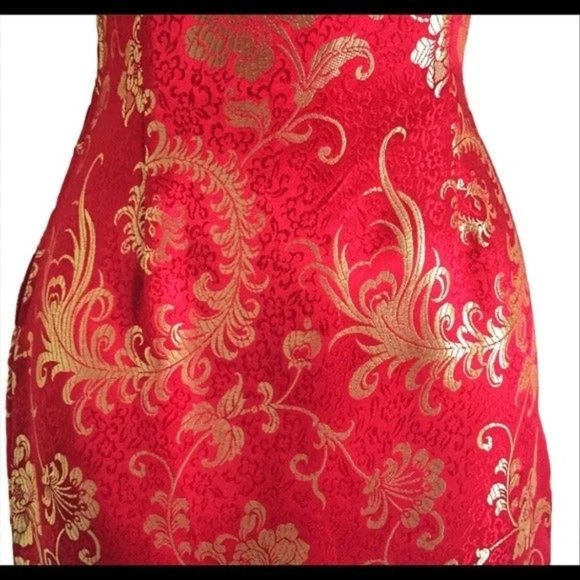 Vintage GOLDEN DRAGON Traditional Cheongsam Dress - Picture 6 of 9